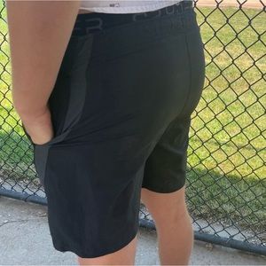 Nike Dri Fit Black Lined Reflective Lightweight Running Shorts Medium